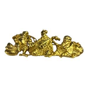 MFA Museum of Fine Arts Alva Replicas Gold Plated Asian Musicians Brooch